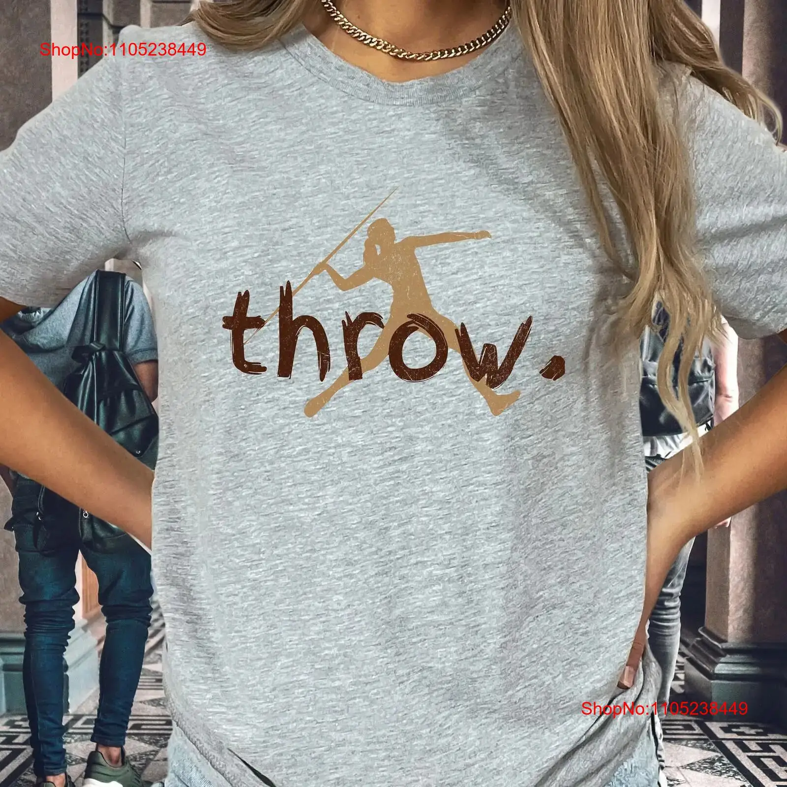 Javelin Throwing - T-shirt da donna vintage lavata effetto
